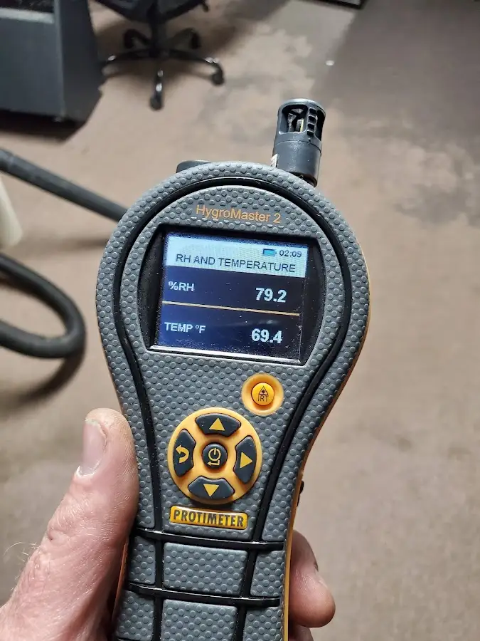 Moisture meter humidity assessment for Fire & Smoke Damage Restoration in Calera